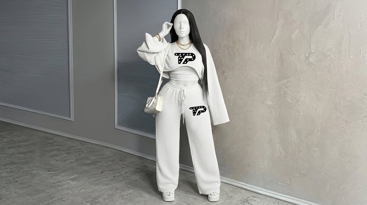 TP White Mesh Polo Set by Take Profit