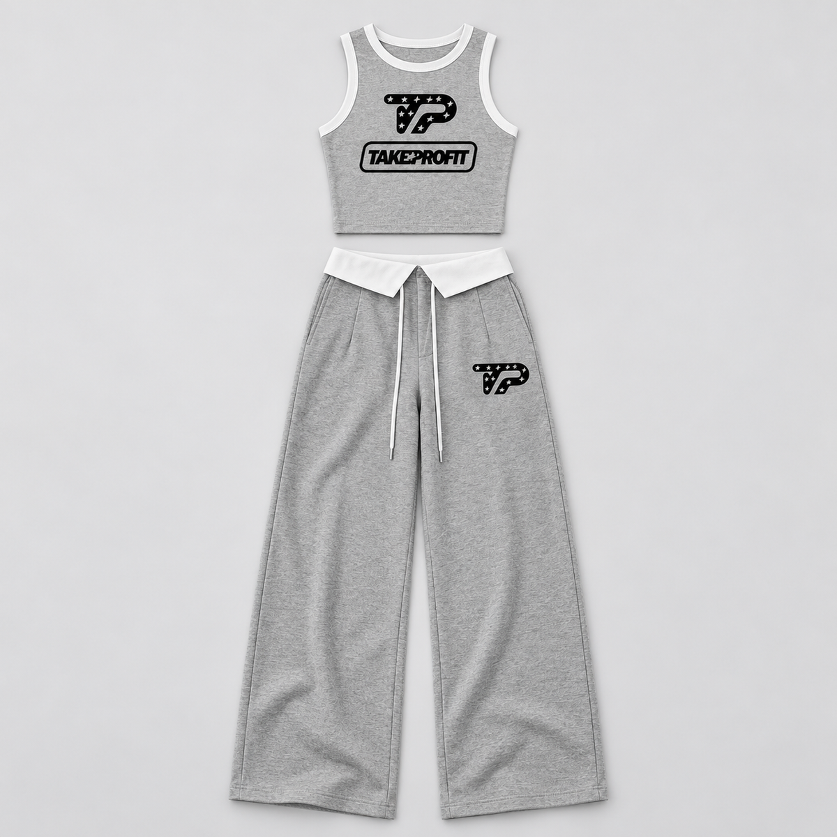 TP Heather Wide-Leg Set — model-free flat-lay