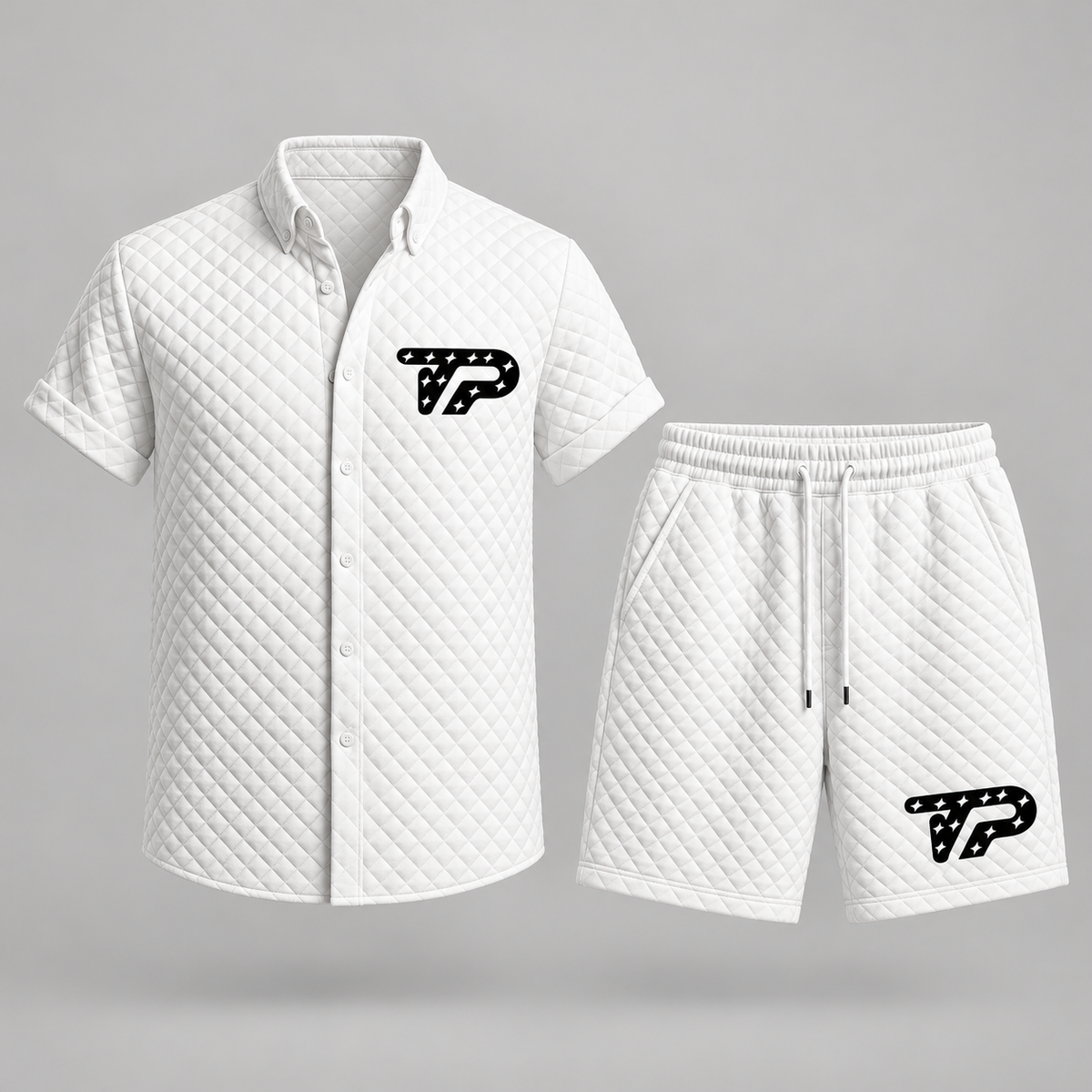TP Quilted Polo Short Set — model-free front view