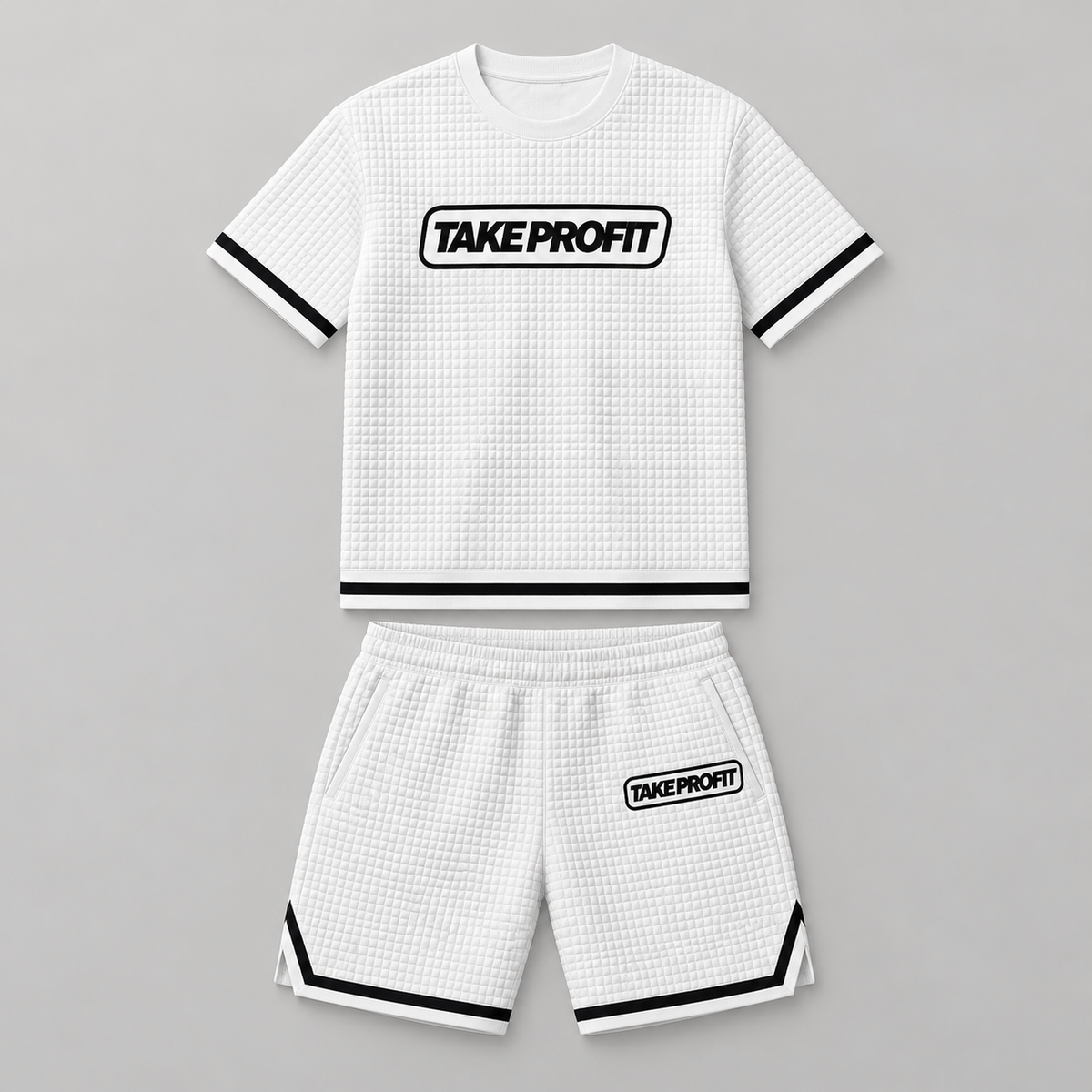 TP White Long-Sleeve Set — model-free flat-lay